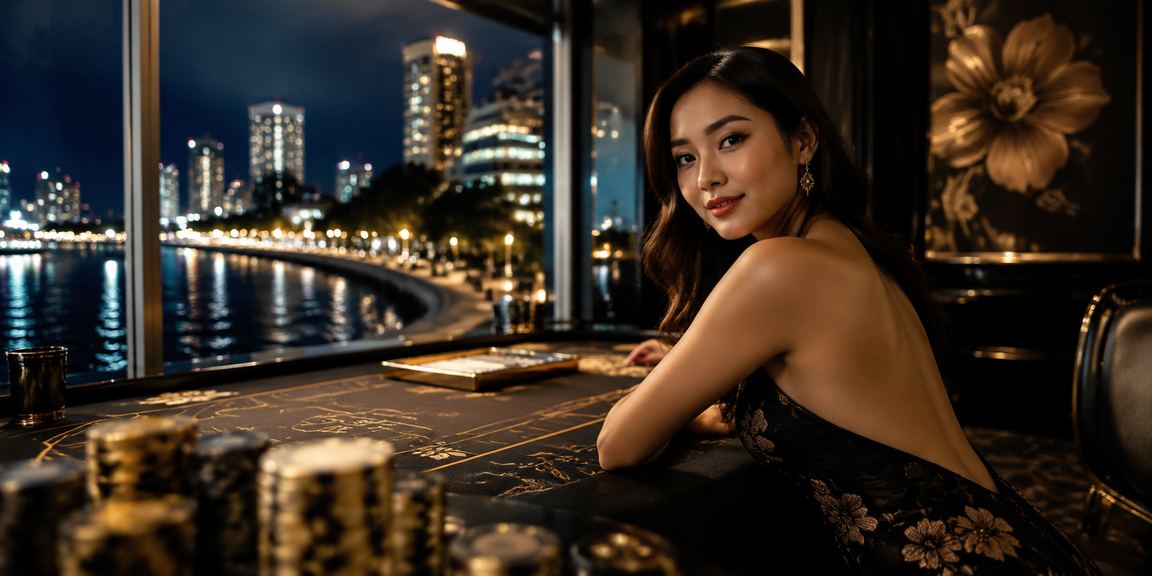 Pemandangan meja Baccarat di Penang dengan gaya Melayu tradisional